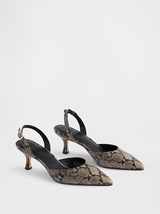 Image number 2 showing, Slingback Kitten Heels