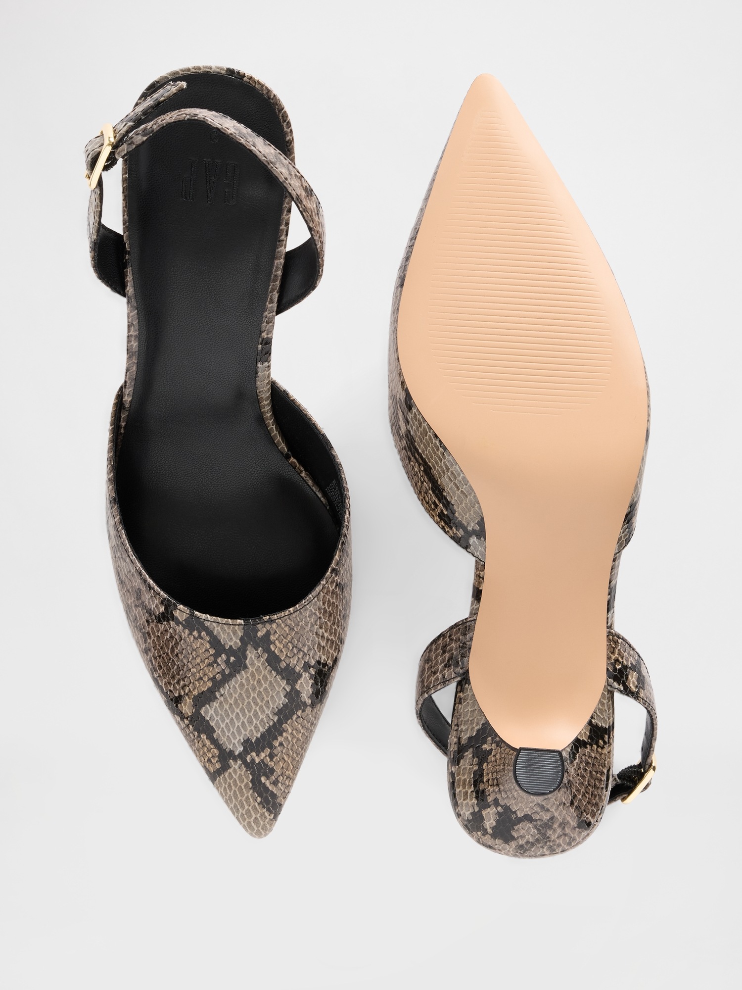 Женские туфли-лодочки Gap Slingback на низком каблуке — фото 3