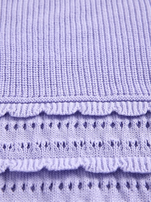 Image number 5 showing, Kids Scalloped Mixed-Stitch Sweater