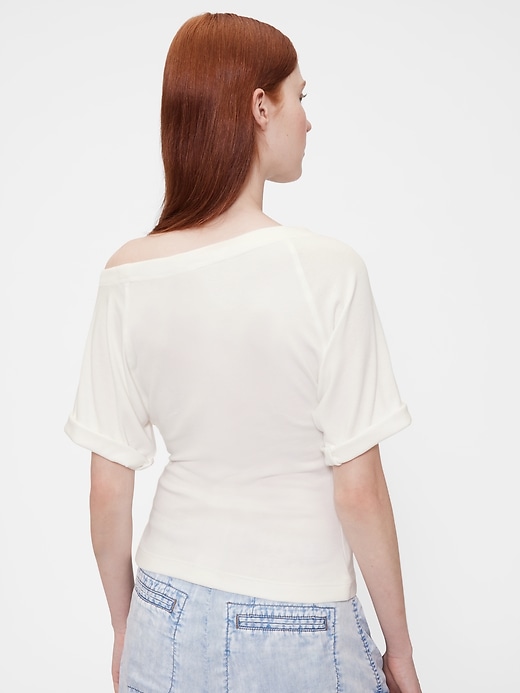 Image number 3 showing, GapStudio Modern Off-Shoulder Top