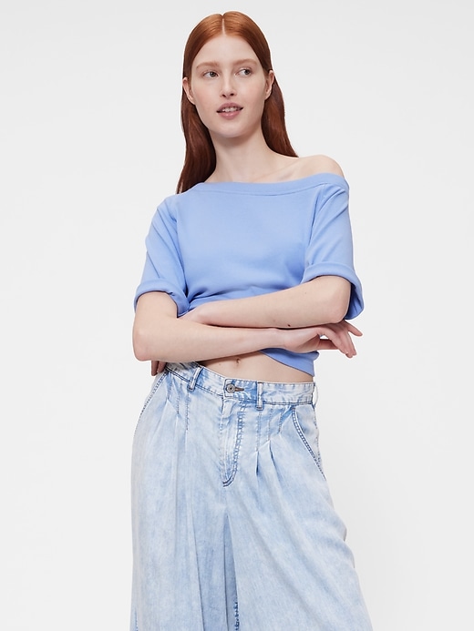 Image number 5 showing, GapStudio Modern Off-Shoulder Top