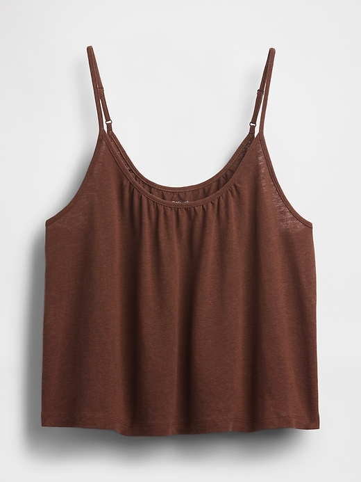 Image number 5 showing, Linen-Blend PJ Cami