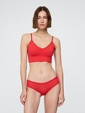 Seamless Plunge Bralette - Red - View 8