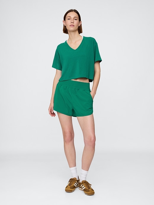 Image number 2 showing, GapFit Breathe V-Neck Crop T-Shirt