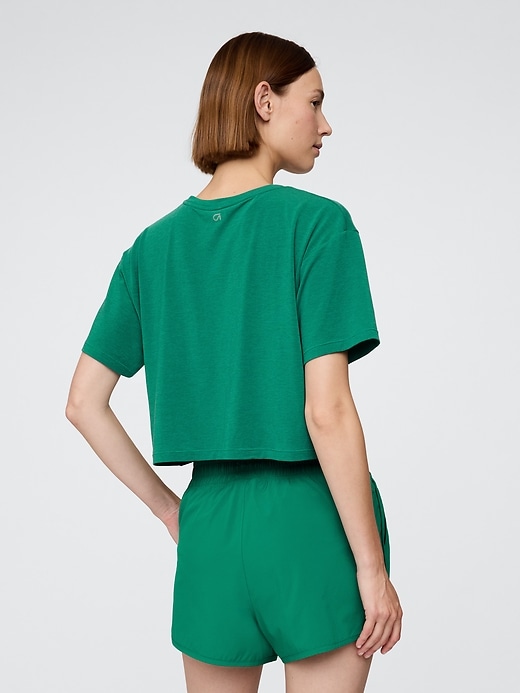 Image number 3 showing, GapFit Breathe V-Neck Crop T-Shirt