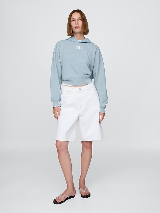 Image number 2 showing, French Terry Americana Cropped Hoodie