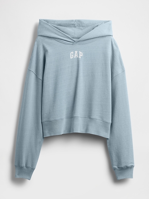 Image number 4 showing, French Terry Americana Cropped Hoodie