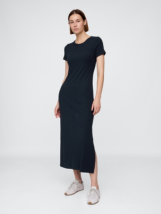Image number 1 showing, Modern Rib Maxi T-Shirt Dress
