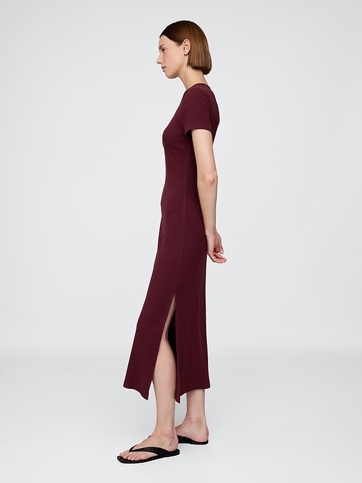 Image number 3 showing, Modern Rib Maxi T-Shirt Dress