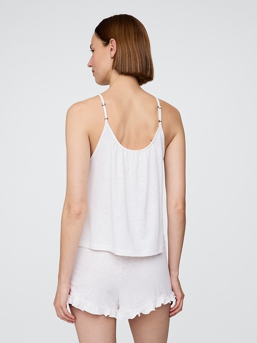 Image number 3 showing, Linen-Blend PJ Cami