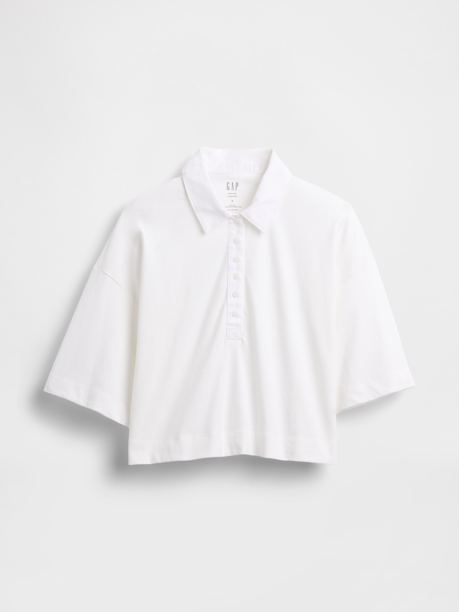 Organic Cotton VintageSoft Heavyweight Crop Polo Shirt