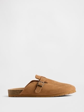 Kids Vegan Suede Clogs