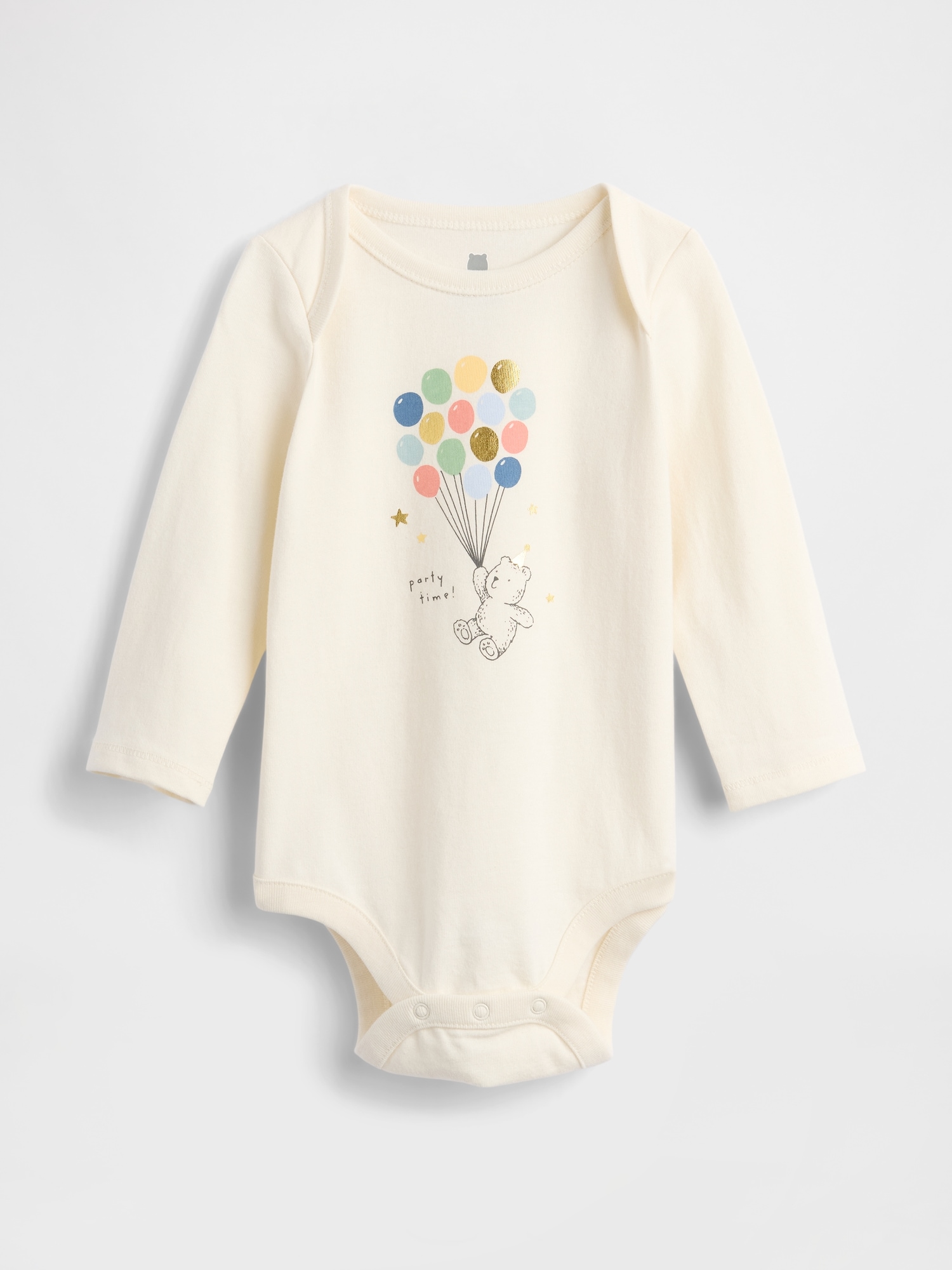 Baby First Favorites Organic Cotton Graphic Bodysuit - Birthday Balloon