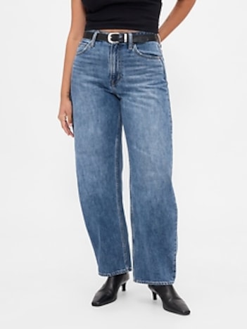 Curvy High Rise Barrel Jeans