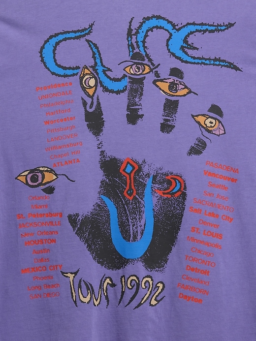 Image number 4 showing, The Cure Wish Tour Relaxed Graphic T-Shirt