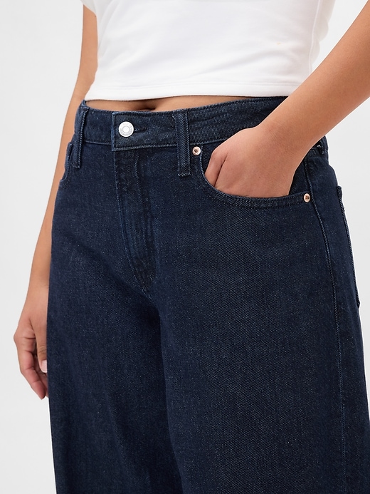 Image number 8 showing, Curvy Mid Rise UltraSoft Baggy Jeans