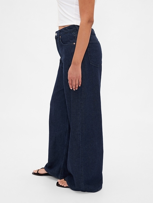 Image number 3 showing, Curvy Mid Rise UltraSoft Baggy Jeans