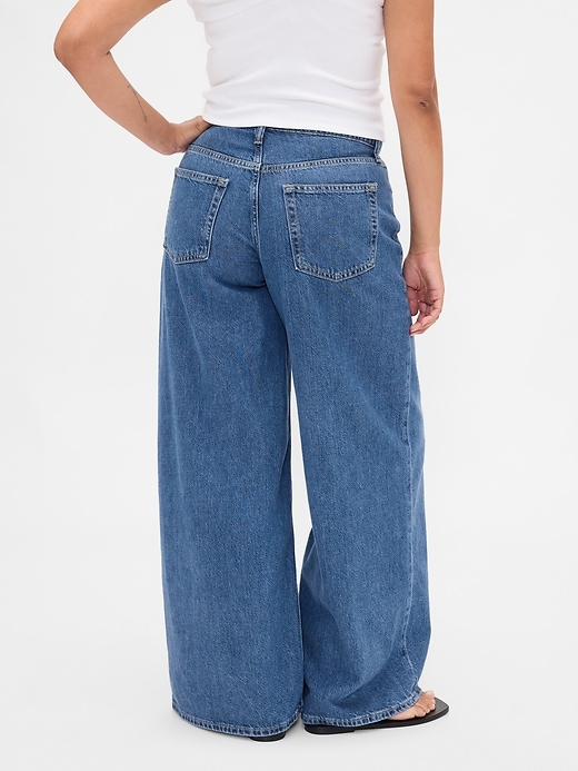 Image number 4 showing, Curvy Mid Rise UltraSoft Baggy Jeans