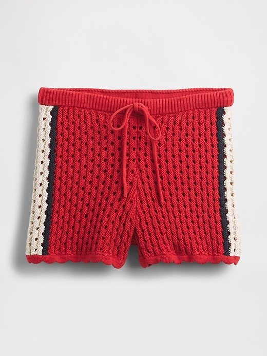 Image number 4 showing, 100% Cotton Crochet Easy Shorts