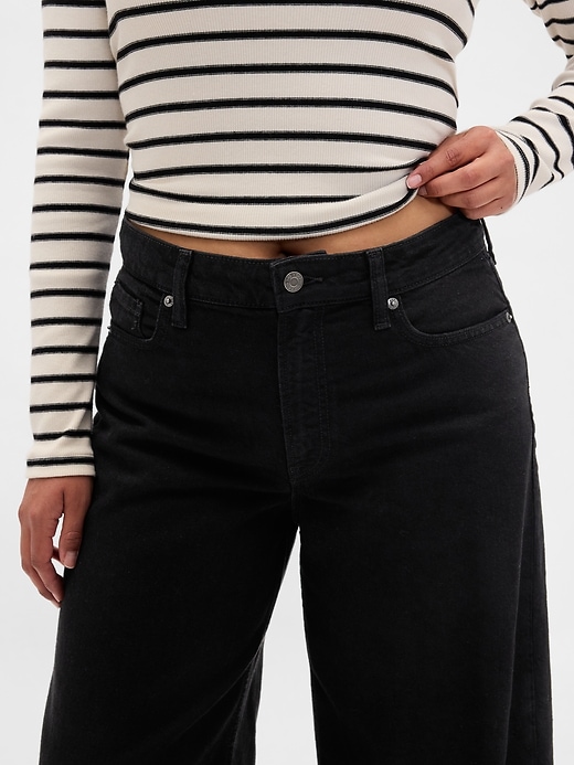 Image number 8 showing, Curvy Mid Rise UltraSoft Baggy Jeans