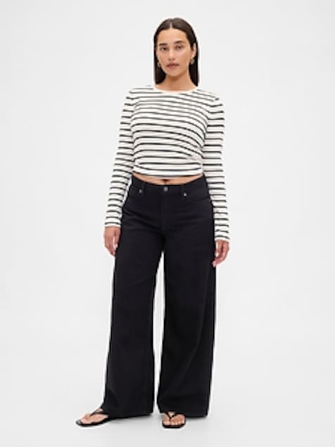 Curvy Mid Rise UltraSoft Baggy Jeans