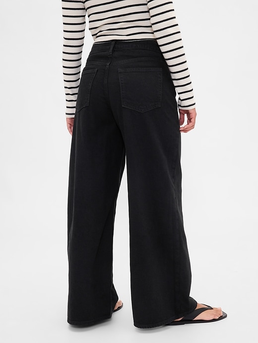 Image number 4 showing, Curvy Mid Rise UltraSoft Baggy Jeans