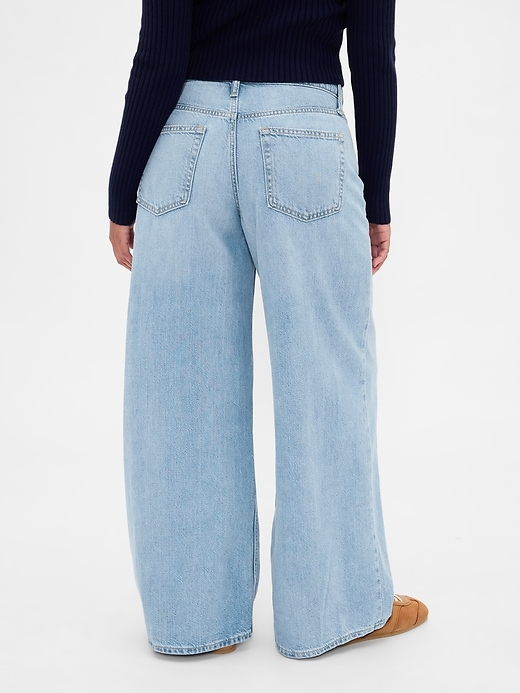 Image number 4 showing, Curvy Mid Rise UltraSoft Baggy Jeans