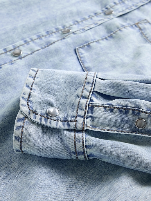 Image number 6 showing, GapStudio Draped Denim Shirtdress