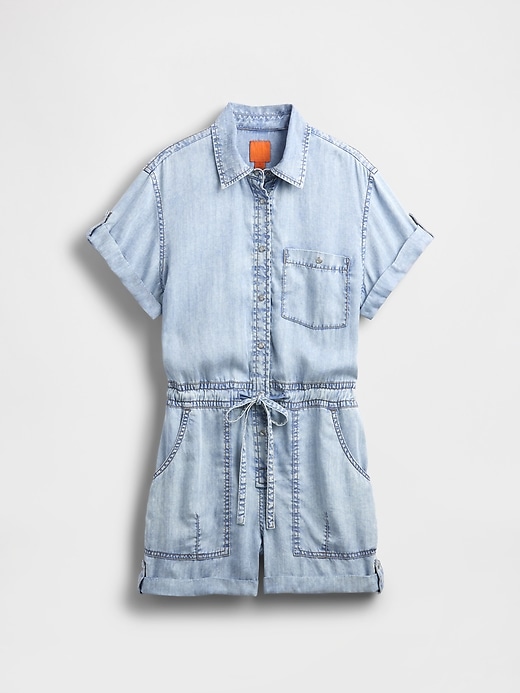 Image number 8 showing, GapStudio Draped Denim Romper