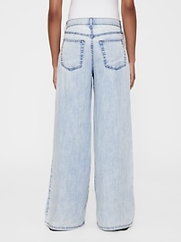 GapStudio Mid Rise Draped Denim Baggy Jeans