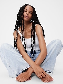 GapStudio Mid Rise Draped Denim Baggy Jeans