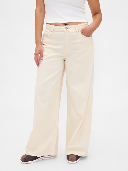 Image number 2 showing, Curvy Mid Rise UltraSoft Baggy Jeans