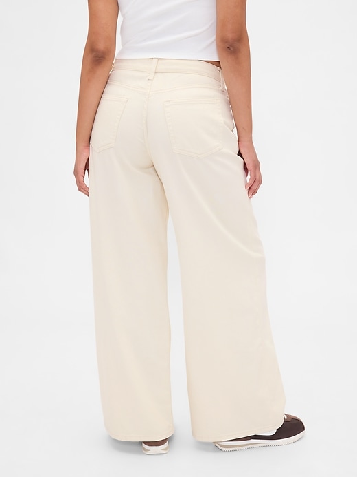 Image number 4 showing, Curvy Mid Rise UltraSoft Baggy Jeans