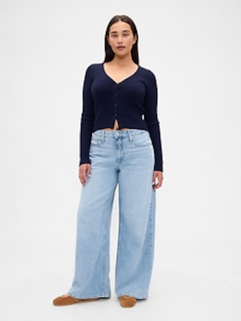 Curvy Mid Rise UltraSoft Baggy Jeans