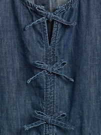 Kids Denim Puff-Sleeve Dress