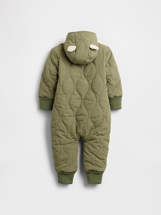 Image number 2 showing, Baby Quilted Sherpa One-Piece