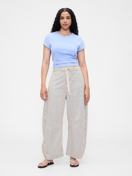 Image number 5 showing, High Rise Denim Stripe Horseshoe Jeans