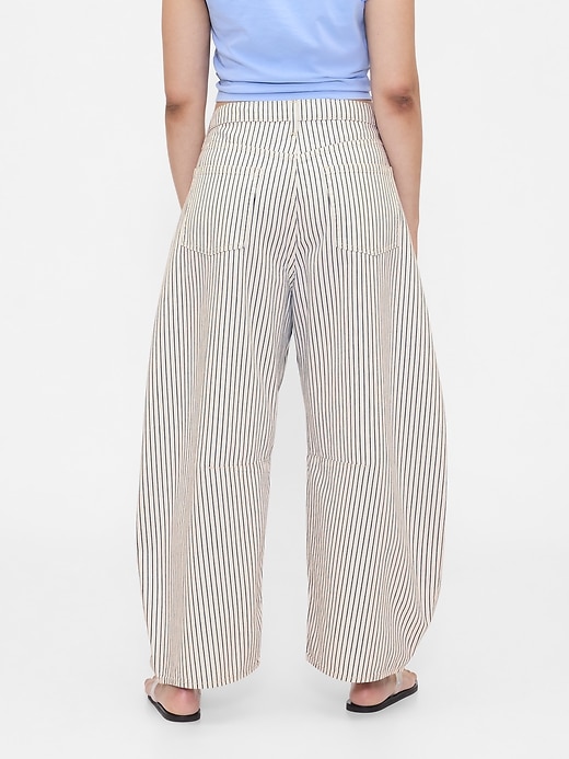 Image number 6 showing, High Rise Denim Stripe Horseshoe Jeans