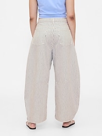 High Rise Denim Stripe Horseshoe Jeans