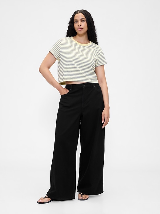 Image number 5 showing, Curvy Mid Rise UltraSoft Baggy Jeans