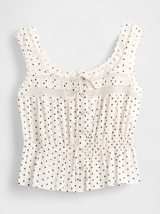 Image number 5 showing, Lace-Trim Peplum Top