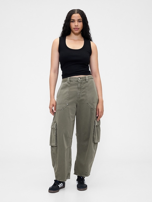 Image number 5 showing, Mid Rise Barrel Cargo Pants