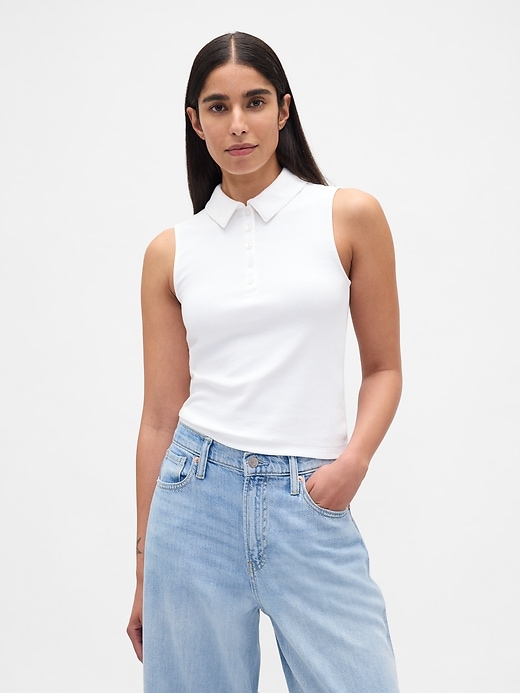Image number 1 showing, Modern Polo Crop Tank Top