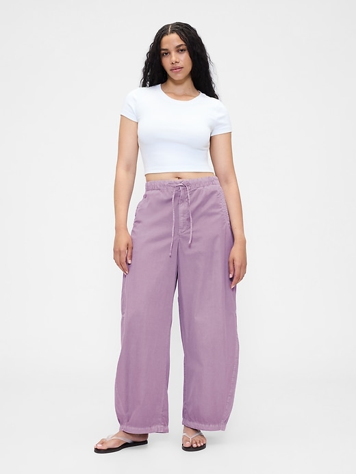 Image number 5 showing, Mid Rise Barrel Parachute Pants