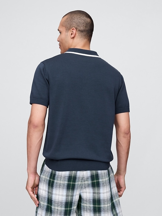 Image number 6 showing, Gap × Malbon Logo Polo Sweater