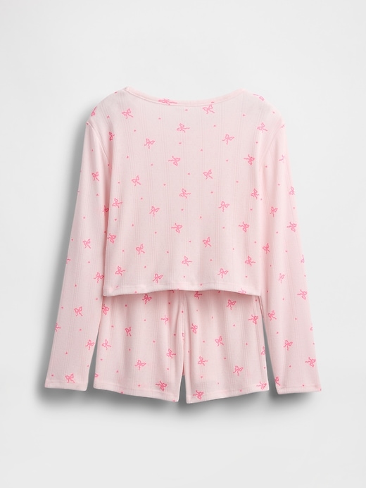 Image number 2 showing, Kids Recycled Pointelle PJ Short Set