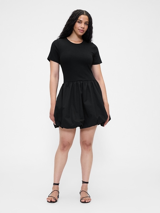 Image number 5 showing, Modern Mixed Media Bubble Mini Dress