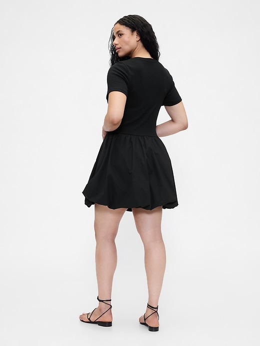 Image number 6 showing, Modern Mixed Media Bubble Mini Dress