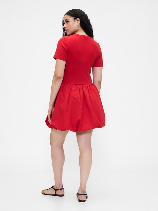 Image number 6 showing, Modern Mixed Media Bubble Mini Dress