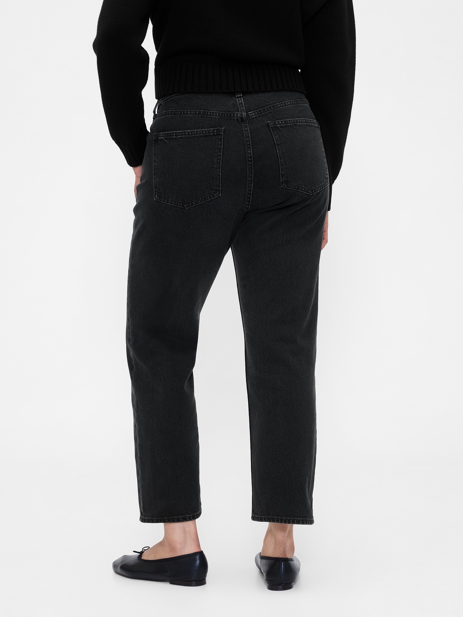 Женские джинсы Gap High Rise ’90s Slim Straight Crop Jeans — фото 6